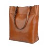 WOMEN'S SOFT LEATHER WORK TOTE SHOULDER BAG (UPGRADED 2.0) - BROWN