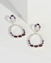 Multi Colour Double Circle Crystal Drop Earrings