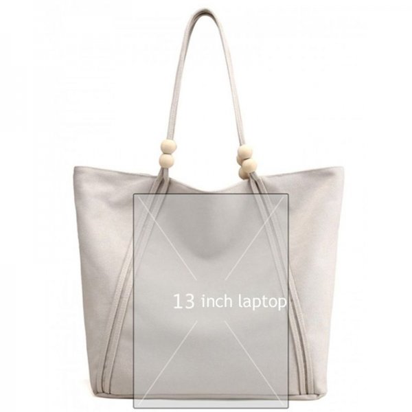 WOMEN'S LARGE SIZE HOBO CANVAS BAG CASUAL TOTE SHOULDER HANDBAG PURSE - BEIGE