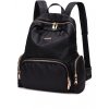 WOMEN GIRL CASUAL NYLON BACKPACK PURSE TRAVEL WORK COLLEGE SCHOOL BAG - BLACK-1160