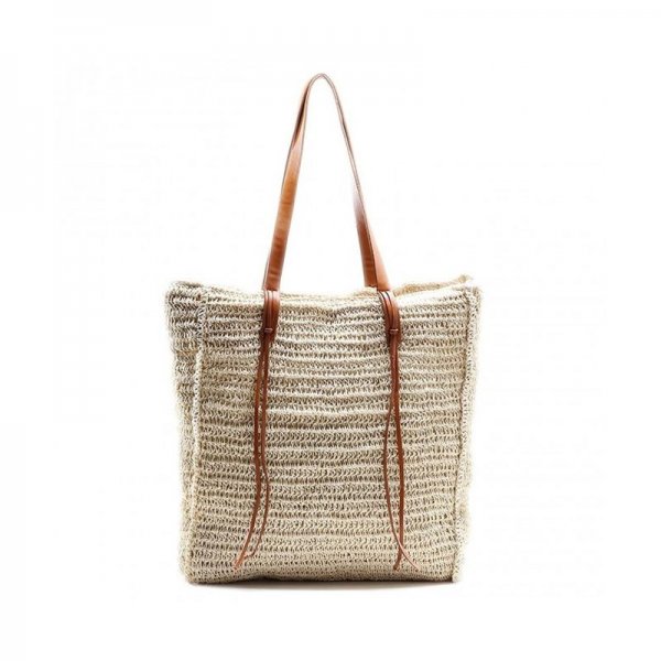 STRAW BEACH BAG TOTE BAG FOR SUMMER SHOULDER BAG HANDMADE HANDBAG