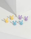 Multi Colour Multi Pack Bunny Face Stud Earrings