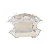 TWO PIECE CLEAR BAG SET TOTE AND POUCH COMBO - IVORY