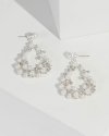 Silver Multi Round Pearl Detail Drop Earrings