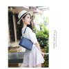 SMALL WOMEN PURSES HANDBAGS PU LEATHER TOTE SHOLDER BAGS SATCHEL ZIPPER CROSS BODY BAGS - BLUE