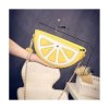 LATEST NOVELTY CUTE WATERMELON SHAPE SHOULDER MINI BAG FOR WOMEN - LEMON