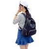 WOMEN GIRL CASUAL NYLON BACKPACK PURSE TRAVEL WORK COLLEGE SCHOOL BAG - BLACK-1160