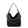 2 IN 1 WOMEN'S TWISTER LARGE NEW DESIGNER HANDBAGS CROSSBODY SHOULDER BAG - BLACK-SCARLETT