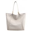 WOMEN'S LARGE SIZE HOBO CANVAS BAG CASUAL TOTE SHOULDER HANDBAG PURSE - BEIGE